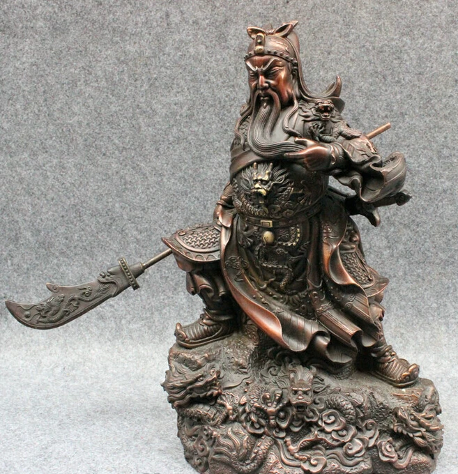song voge gem S3283 15" Chinese Pure Bronze 9 Dragon Warrior GuanGong GuanYu God Hold Sword Statue
song voge gem S3283 15" Chinese Pure Bronze 9 Dragon Warrior GuanGong GuanYu God Hold Sword Statue