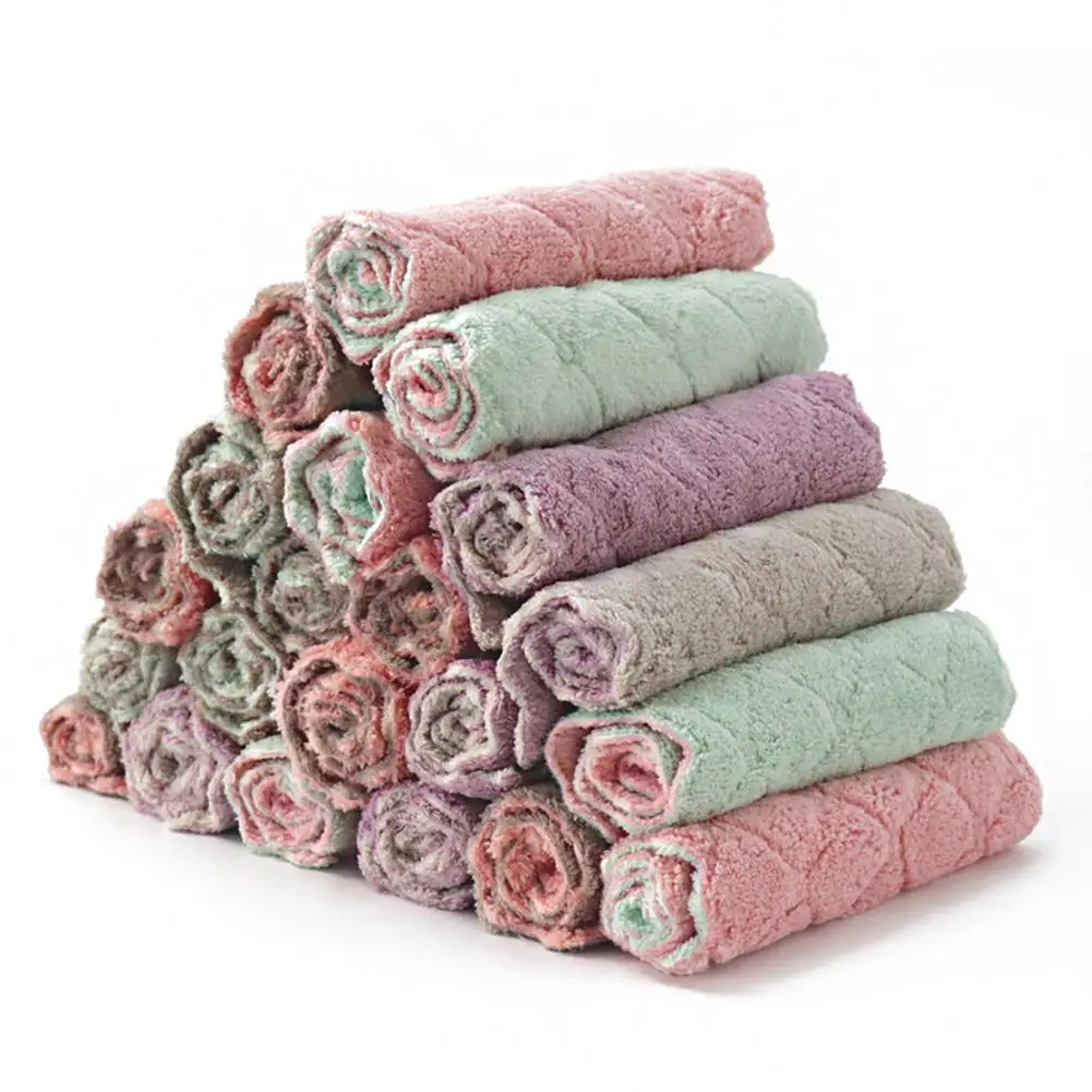 45# 5Pcs Double-sided Soft Water Absorbent Kitchen Dish Washing Cleaning Cloth Hand Towel Kitchen Cleaning Tool Duster Cloth
45# 5Pcs Double-sided Soft Water Absorbent Kitchen Dish Washing Cleaning Cloth Hand Towel Kitchen Cleaning Tool Duster Cloth