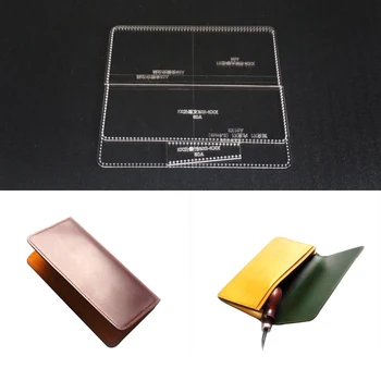 Acrylic Leather Template For DIY Handmade Leathercraft Sewing Pattern Tools Accessory long wallet Sewing stencils 9.5*21.5*1.5cm 
Acrylic Leather Template For DIY Handmade Leathercraft Sewing Pattern Tools Accessory long wallet Sewing stencils 9.5*21.5*1.5cm