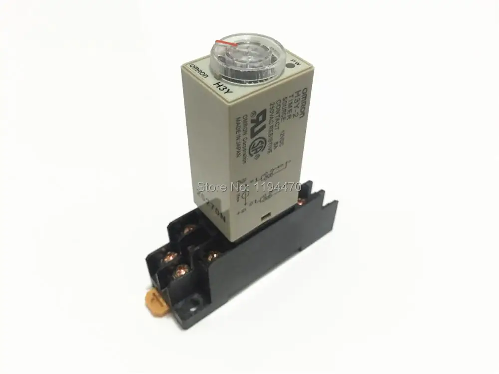 

5 sets/Lot H3Y-2 AC 220V 60S Power On Delay Timer Time Relay 220VAC 60sec 0-60 second DPDT 8 Pins With PYF08A Socket Base