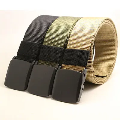 Unisex Mens Military Tactical Nylon Belt Trendy Combat Plastic Buckle Waistband Waist Support 
Unisex Mens Military Tactical Nylon Belt Trendy Combat Plastic Buckle Waistband Waist Support