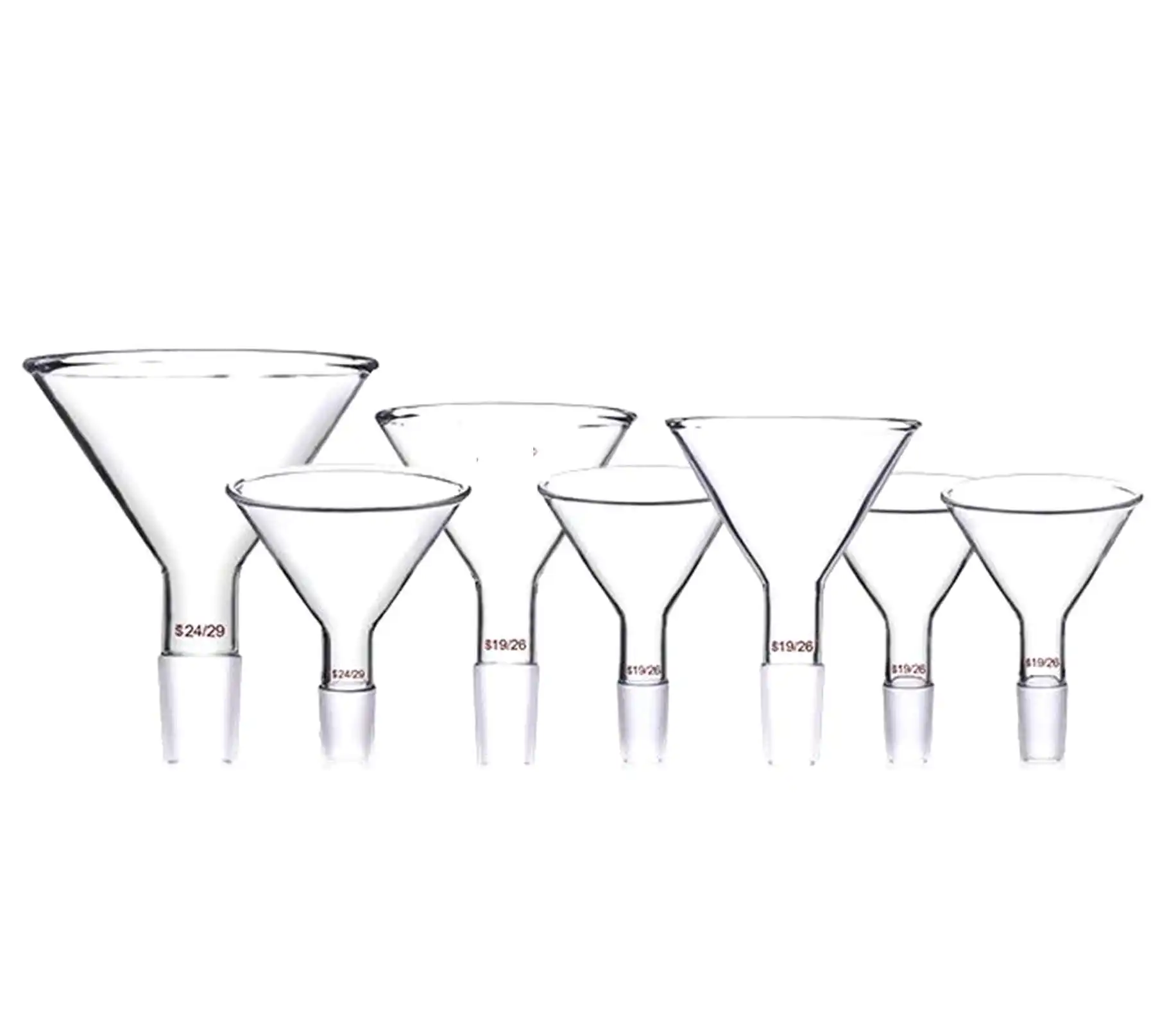 Diameter 60/80/90/100mm Joint #14 #19 #24 #29 Lab Glass Powder Conical Funnel Teaching Glassware
Diameter 60/80/90/100mm Joint #14 #19 #24 #29 Lab Glass Powder Conical Funnel Teaching Glassware
