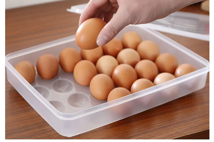 24 Grid Egg Storage Box Food Container Keep Eggs Fresh Refrigerator Organizer Kitchen Storage Containers