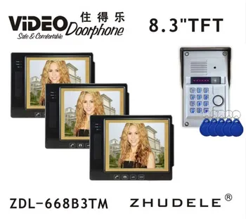 ZHUDELE Best 8.3" Display Wired Video Door Phone Touch button Doorbell Intercom & IR HD CCD Camera Password&ID Card unlock 1V3
ZHUDELE Best 8.3" Display Wired Video Door Phone Touch button Doorbell Intercom & IR HD CCD Camera Password&ID Card unlock 1V3