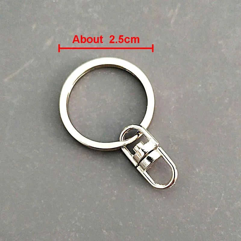 Металлический брелок 25 мм кольцо для ключей из нержавеющей стали 8 форм вращение