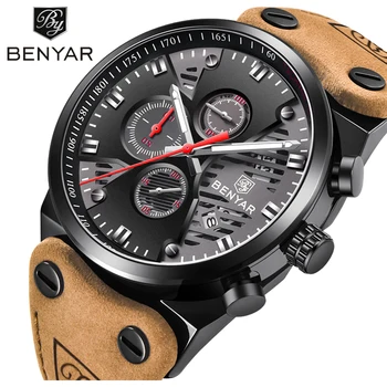 BENYAR Watch Male Top Brand Sports Casual Chronograph Man Clock Luxury Military Army Leather Quartz Mens Wristwatches Relogio
BENYAR Watch Male Top Brand Sports Casual Chronograph Man Clock Luxury Military Army Leather Quartz Mens Wristwatches Relogio