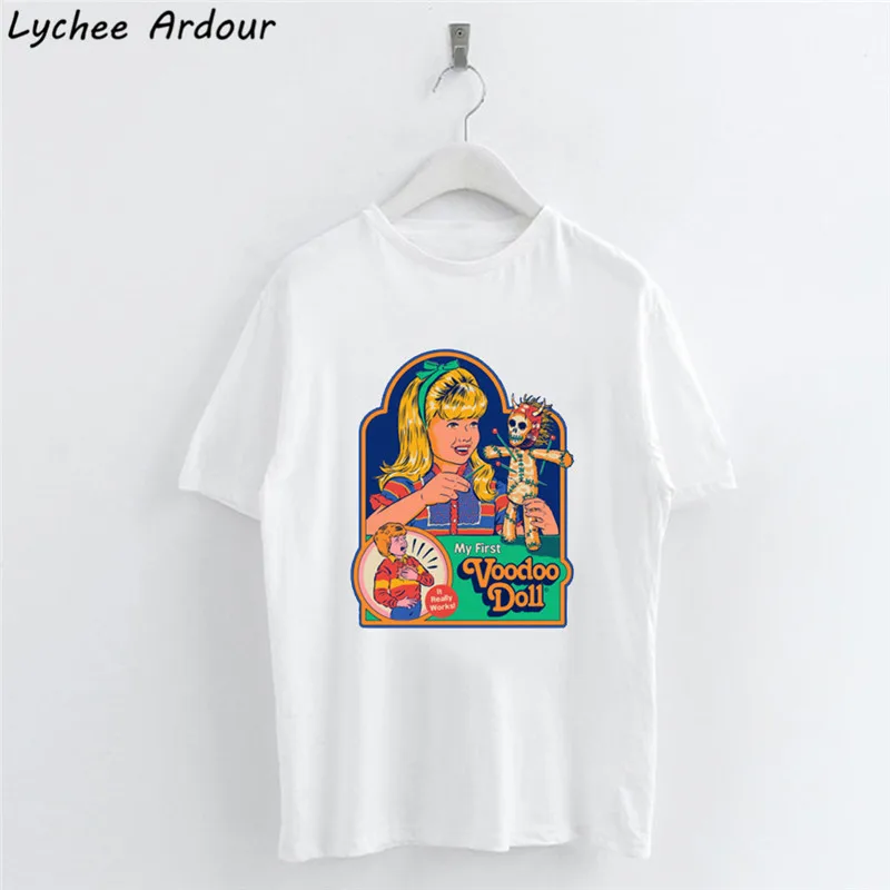 Voodoo Doll Letter T-shirts Female Short Sleeve O Neck T Shirts Summer Casual Women Top Tees
Voodoo Doll Letter T-shirts Female Short Sleeve O Neck T Shirts Summer Casual Women Top Tees
