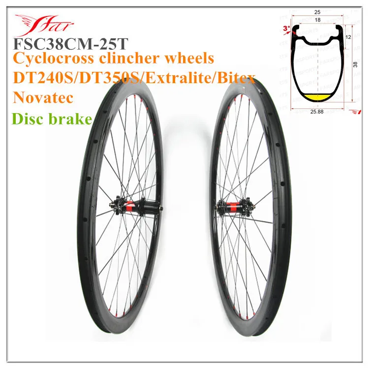 FSC38CM-25TCX Disc brake Cyclocross 25W*38D carbon wheels Farsports road clincher wheelset 28H carbon bike wheels UD glossy rim
FSC38CM-25TCX Disc brake Cyclocross 25W*38D carbon wheels Farsports road clincher wheelset 28H carbon bike wheels UD glossy rim
