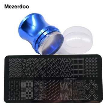 Geometry Style Nail Art Template Line Grids Image Plate+4.0 Cm Blue Metal Handle Clear Jelly Head Stamping Scraper Set with Cap
Geometry Style Nail Art Template Line Grids Image Plate+4.0 Cm Blue Metal Handle Clear Jelly Head Stamping Scraper Set with Cap