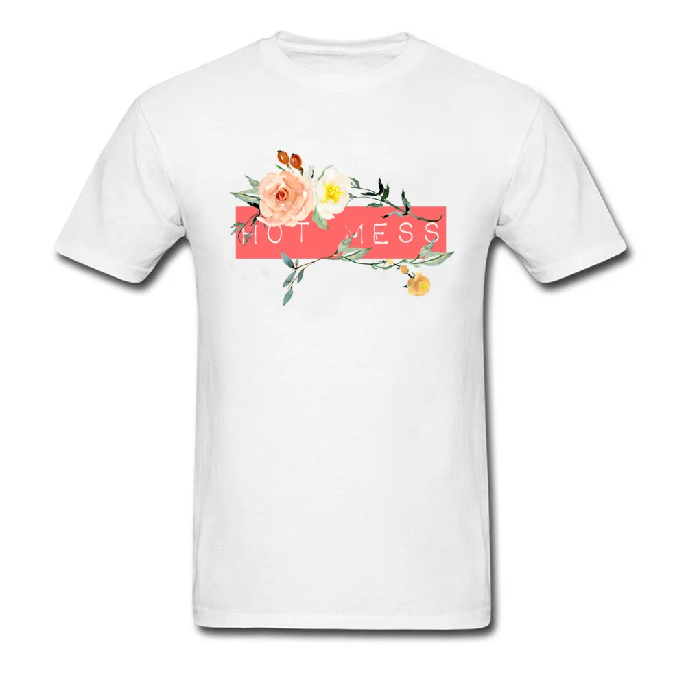 HOT MESS Round Neck Top T-shirts Summer Tops T Shirt Short Sleeve Oversized 100% Cotton Fabric comfortable Tee Shirt Custom Men HOT MESS white