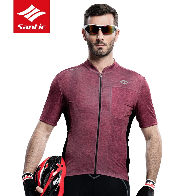 Santic Cycling Jersey Men Jersey Summer Breathable Motocross Jersey Cycling Clothing Downhill Jersey Shirt Maillot Ciclismo