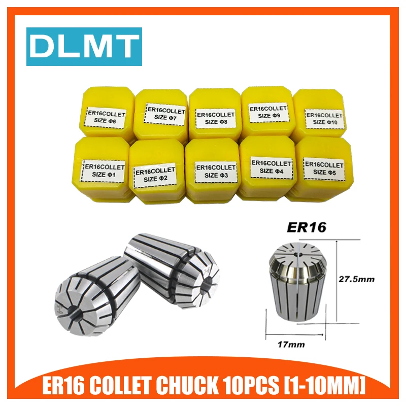 ER16 1-10mm 10PCS Spring Collet Set Precision Spring Collet Set For CNC Lathe Engraving Milling Machine
ER16 1-10mm 10PCS Spring Collet Set Precision Spring Collet Set For CNC Lathe Engraving Milling Machine