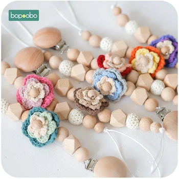 Bopoobo 1PC Crochet Flower Pacifier Clip Baby Wood Beech Teether Pacifier Chain Holder For Nipples Wooden Teether Toys For Baby
Bopoobo 1PC Crochet Flower Pacifier Clip Baby Wood Beech Teether Pacifier Chain Holder For Nipples Wooden Teether Toys For Baby
