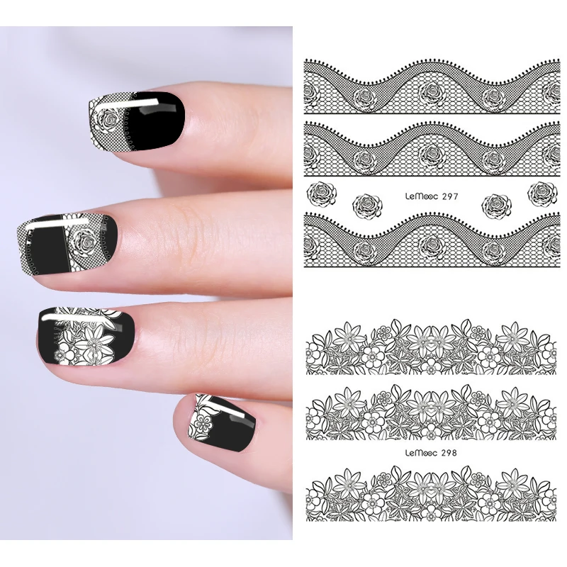 LEMOOC 1 Sheet Nail Transfer Sticker Nail Art Decoration Water Decal Beauty Lace Designs for Manicure Watermark
LEMOOC 1 Sheet Nail Transfer Sticker Nail Art Decoration Water Decal Beauty Lace Designs for Manicure Watermark