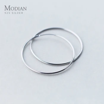 MODIAN Classic Charm Round Simple Collection Hoop Earrings Real 925 Sterling Silver Fashion Big Earrings For Women Jewelry
MODIAN Classic Charm Round Simple Collection Hoop Earrings Real 925 Sterling Silver Fashion Big Earrings For Women Jewelry