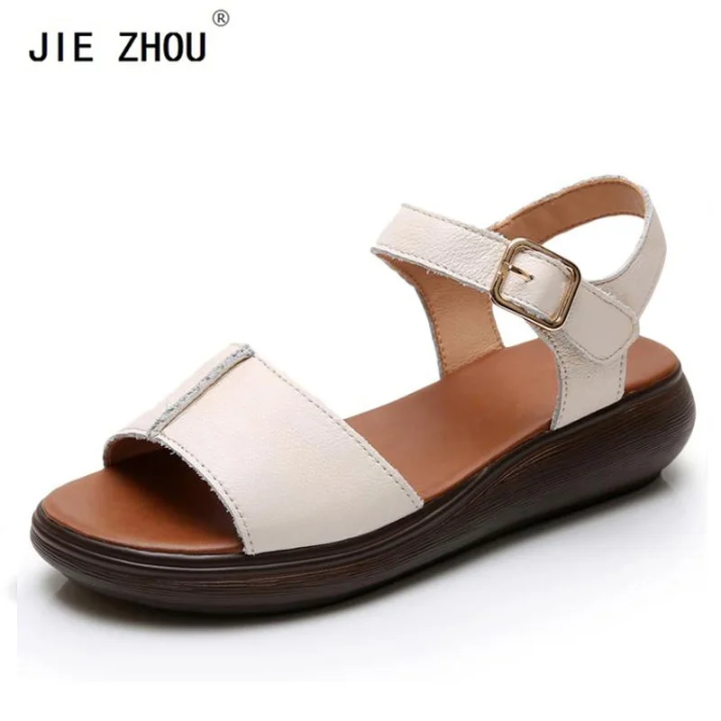 Women Sandals Summer Shoes Peep Toe Casual Flat Sandals Ladies Breathable Genuine Leather Women Platform Sandals
Women Sandals Summer Shoes Peep Toe Casual Flat Sandals Ladies Breathable Genuine Leather Women Platform Sandals