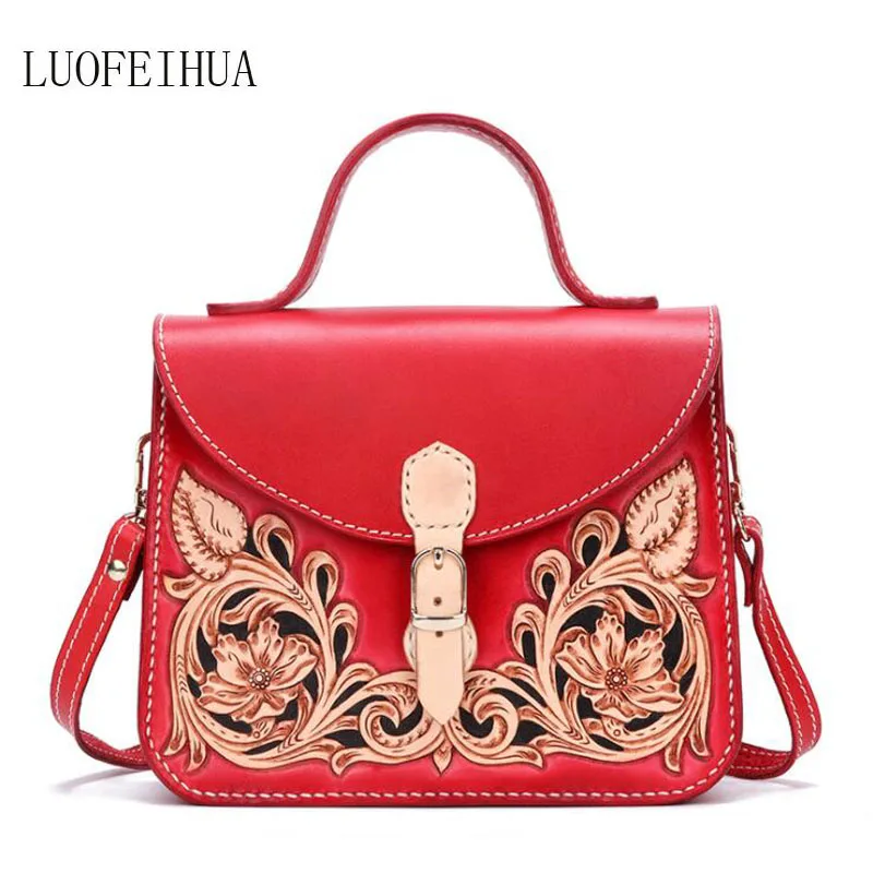 Women Genuine Leather bag 2019 luxury leather carving handbag handbag Tang grass carved shoulder Messenger bag Designer bag
Women Genuine Leather bag 2019 luxury leather carving handbag handbag Tang grass carved shoulder Messenger bag Designer bag