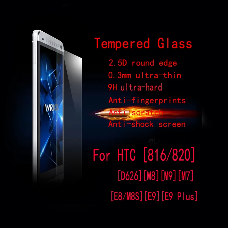 

3Pcs/lot FENGHEMEI Tempered Glass Protector For HTC Desire 12 M8 M9 M9 Plus M7 M10 U11 C10 U E8/M8s E9 Plus U12 Plus