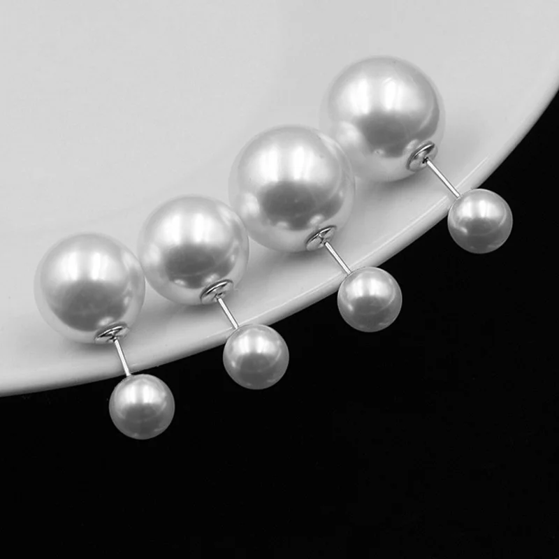 RE trendy double ball large pearl earrings silver plated large stud earrings women wedding fashion jewelry charms W1030
RE trendy double ball large pearl earrings silver plated large stud earrings women wedding fashion jewelry charms W1030