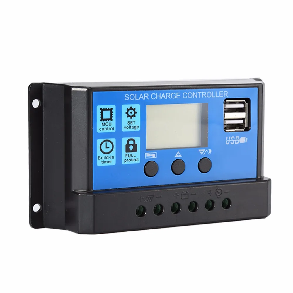 Panel solar Regulador de batería LCD 10 20A Controlador de carga 12V Panel solar Regulador de batería LCD 10 20A Controlador de carga 12V