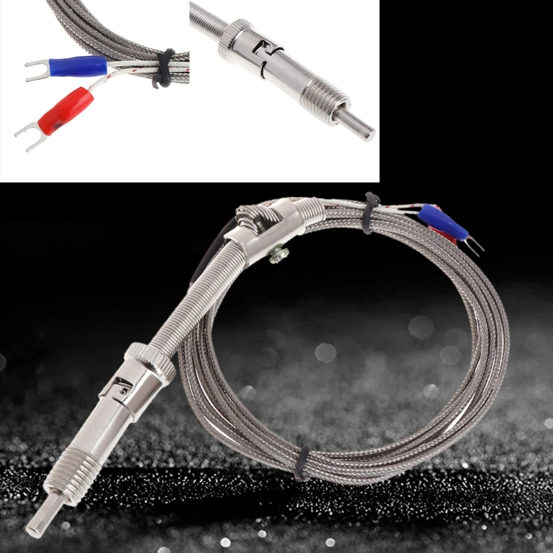 K Type Thermocouple Temperature Sensor Bayonet Compression Spring with 2m Cable #Sep.12
K Type Thermocouple Temperature Sensor Bayonet Compression Spring with 2m Cable #Sep.12