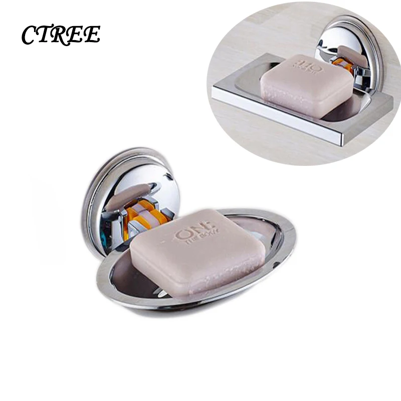 CTREE 1 Pcs Strong Suction Cup Stainless Steel Soap Dish Bathroom Storage Soap Rack Drain Rack Holder Bathroom Accessories C795
CTREE 1 Pcs Strong Suction Cup Stainless Steel Soap Dish Bathroom Storage Soap Rack Drain Rack Holder Bathroom Accessories C795