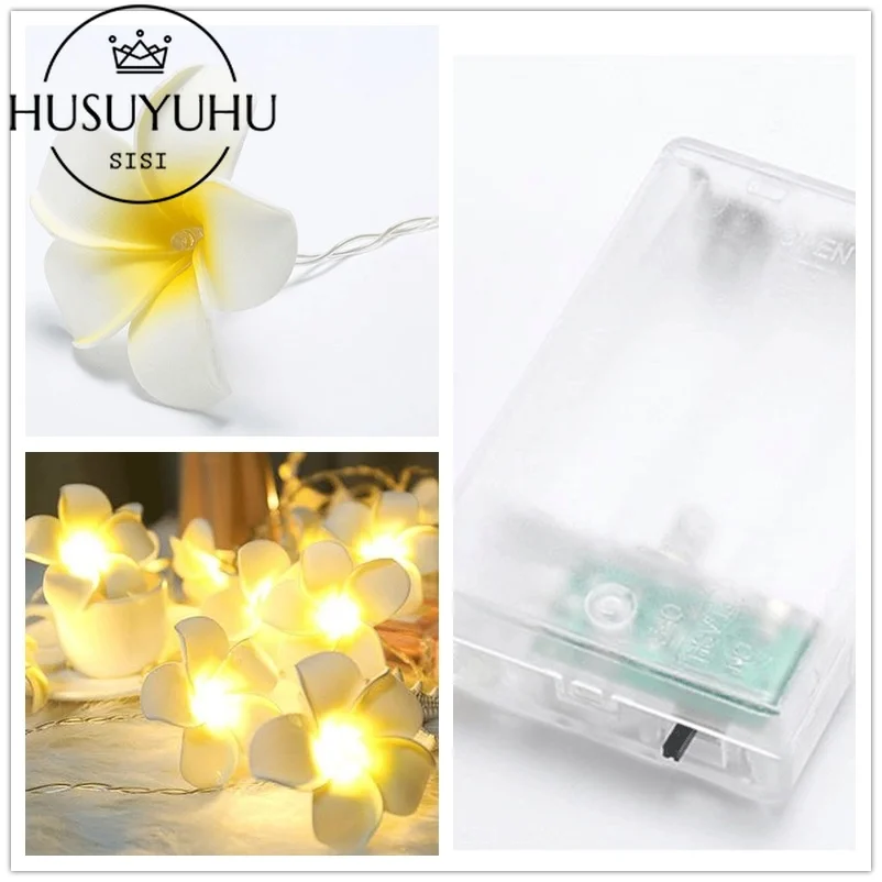 HUSUYUHU SISI Creative DIY Frangipani 20 LEDs String Lights Floral Holiday Lighting Event Party Garland Decoration
HUSUYUHU SISI Creative DIY Frangipani 20 LEDs String Lights Floral Holiday Lighting Event Party Garland Decoration