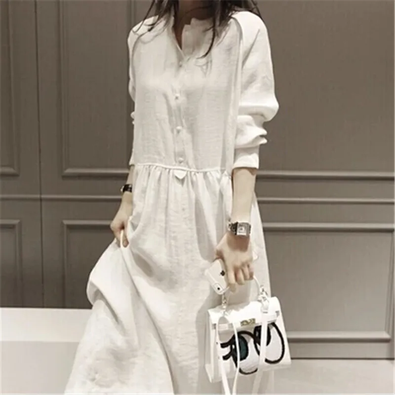2016 Spring Summer Fairy Linen Dress Plus Size Long Sleeved Women Dress High Low Hem Maxi Dress Party Dresses White Dresses
2016 Spring Summer Fairy Linen Dress Plus Size Long Sleeved Women Dress High Low Hem Maxi Dress Party Dresses White Dresses