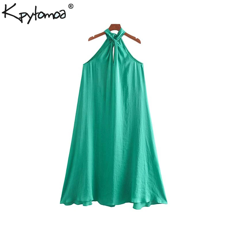 Vintage Stylish Soft Touch Halter Midi Dress Women 2019 Fashion Sleeveless Bow Tie Ladies Party Dresses Casual Vestidos Mujer
Vintage Stylish Soft Touch Halter Midi Dress Women 2019 Fashion Sleeveless Bow Tie Ladies Party Dresses Casual Vestidos Mujer