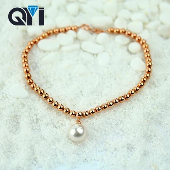 QYI Jewelry Wedding Engagement Bracelet 18K Yellow Gold Natural Cultured Freshwater Pearl Chain Bracelet Bead Bracelet
QYI Jewelry Wedding Engagement Bracelet 18K Yellow Gold Natural Cultured Freshwater Pearl Chain Bracelet Bead Bracelet