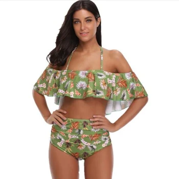 Halter High Waist Sexy Bikin Set Lotus Leaf Swimsuit Women 2018 Push Up Brazilian Bikini Swimwear Beach Bather Bathing Swim Suit
Halter High Waist Sexy Bikin Set Lotus Leaf Swimsuit Women 2018 Push Up Brazilian Bikini Swimwear Beach Bather Bathing Swim Suit