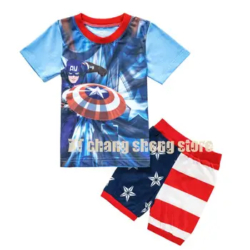 Captain Summer Short Sleeve Children Pyjamas Boys Sleepwear Pijama Infantil Kids Boy Pajamas America 2-7T
Captain Summer Short Sleeve Children Pyjamas Boys Sleepwear Pijama Infantil Kids Boy Pajamas America 2-7T