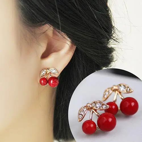 Women Red Cherry Clear Rhinestone Ear Studs Beads Golden Alloy Leaves Earrings aretes de mujer modernos 2019 bridal earrings
Women Red Cherry Clear Rhinestone Ear Studs Beads Golden Alloy Leaves Earrings aretes de mujer modernos 2019 bridal earrings
