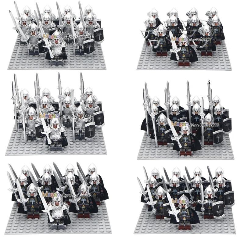 11PCS/LOT Military Army Group Sword Infantry Gondor Soldiers Archer Lord of the Rings Building Blocks Toys For Children
11PCS/LOT Military Army Group Sword Infantry Gondor Soldiers Archer Lord of the Rings Building Blocks Toys For Children