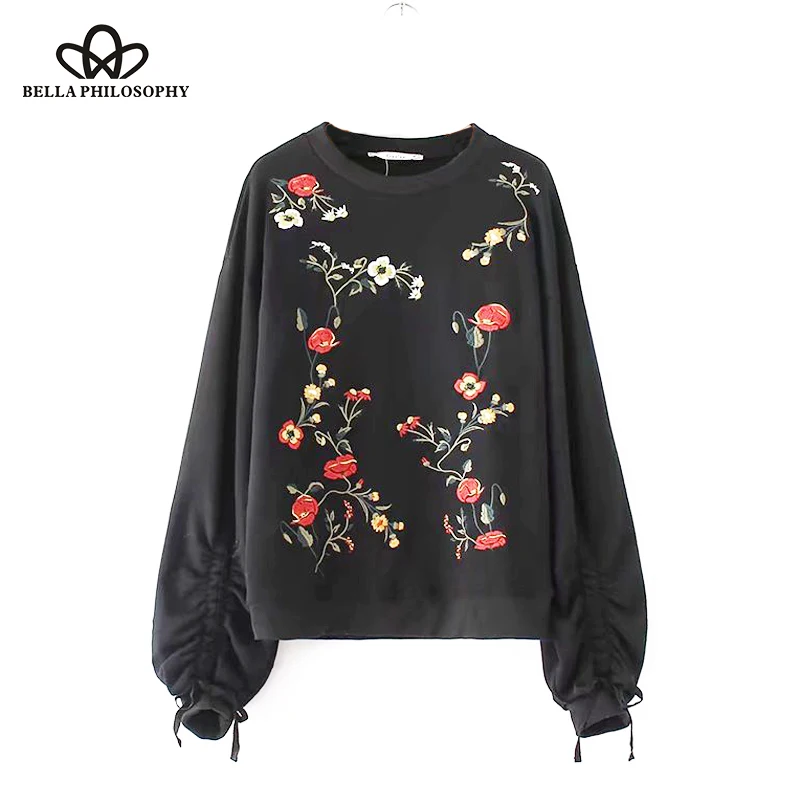 Bella Philosophy 2017 Autumn Black Embroidery Sweatshirt Women Casual Lantern Sleeve Pullovers Female Sweatshirt Ladies Tops
Bella Philosophy 2017 Autumn Black Embroidery Sweatshirt Women Casual Lantern Sleeve Pullovers Female Sweatshirt Ladies Tops