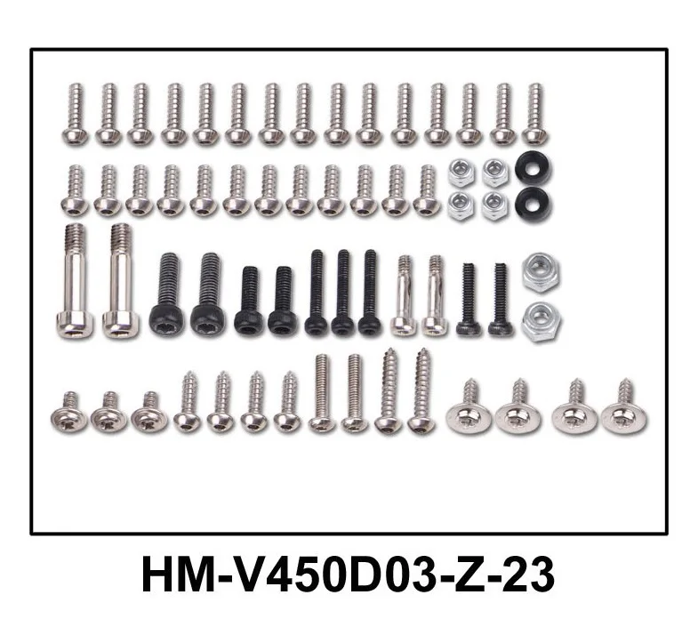 Screw Set HM-V450d03-Z-23 for Walkera V450D03 RC Helicopter Spare Parts Free Shipping
Screw Set HM-V450d03-Z-23 for Walkera V450D03 RC Helicopter Spare Parts Free Shipping