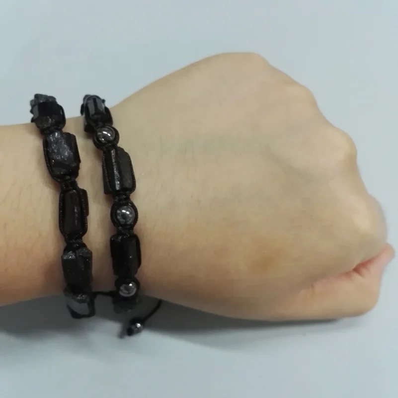 Natutal Raw Rough Black Tourmaline Beads 6mm Hematite Yellow Tiger Eye Stone Adjustable Macrame Unisex Energy Healing Bracelets
Natutal Raw Rough Black Tourmaline Beads 6mm Hematite Yellow Tiger Eye Stone Adjustable Macrame Unisex Energy Healing Bracelets