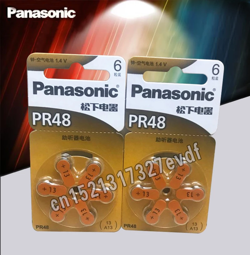 12PCS/2PACK Original Panasonic PR48 Hearing Aid Batteries 7.9MM*5.4MM 13 A13 Deaf-aid Acousticon Cochlear Button Cell Batteries
12PCS/2PACK Original Panasonic PR48 Hearing Aid Batteries 7.9MM*5.4MM 13 A13 Deaf-aid Acousticon Cochlear Button Cell Batteries