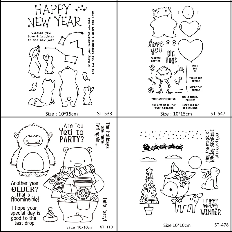 AZSG Many Lovely Animals Deer/Bear/Snowman Clear Stamps For DIY Scrapbooking/Card Making/Album Decorative Silicone Stamp Crafts 
AZSG Many Lovely Animals Deer/Bear/Snowman Clear Stamps For DIY Scrapbooking/Card Making/Album Decorative Silicone Stamp Crafts