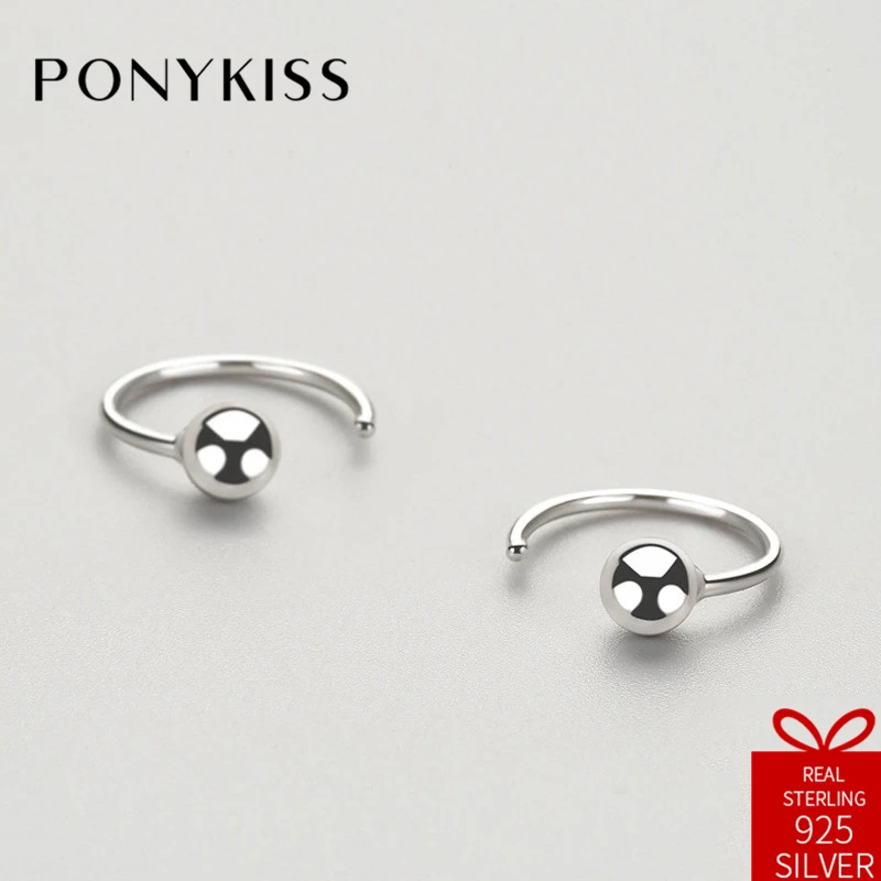 PONYKISS Casual Solid S925 Sterling Silver Round Fine Creative Stud Earrings For Women Christmas Jewelry Accessories Gift
PONYKISS Casual Solid S925 Sterling Silver Round Fine Creative Stud Earrings For Women Christmas Jewelry Accessories Gift