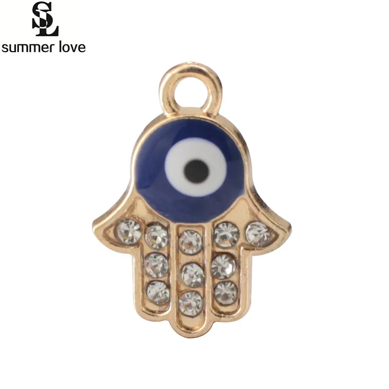 20Pcs Enamel Blue Eye Charm Gold Metal Crystal Hamsa Hand of Fatima Charms For Diy Jewelry Making Findings Lucky Accessories
20Pcs Enamel Blue Eye Charm Gold Metal Crystal Hamsa Hand of Fatima Charms For Diy Jewelry Making Findings Lucky Accessories