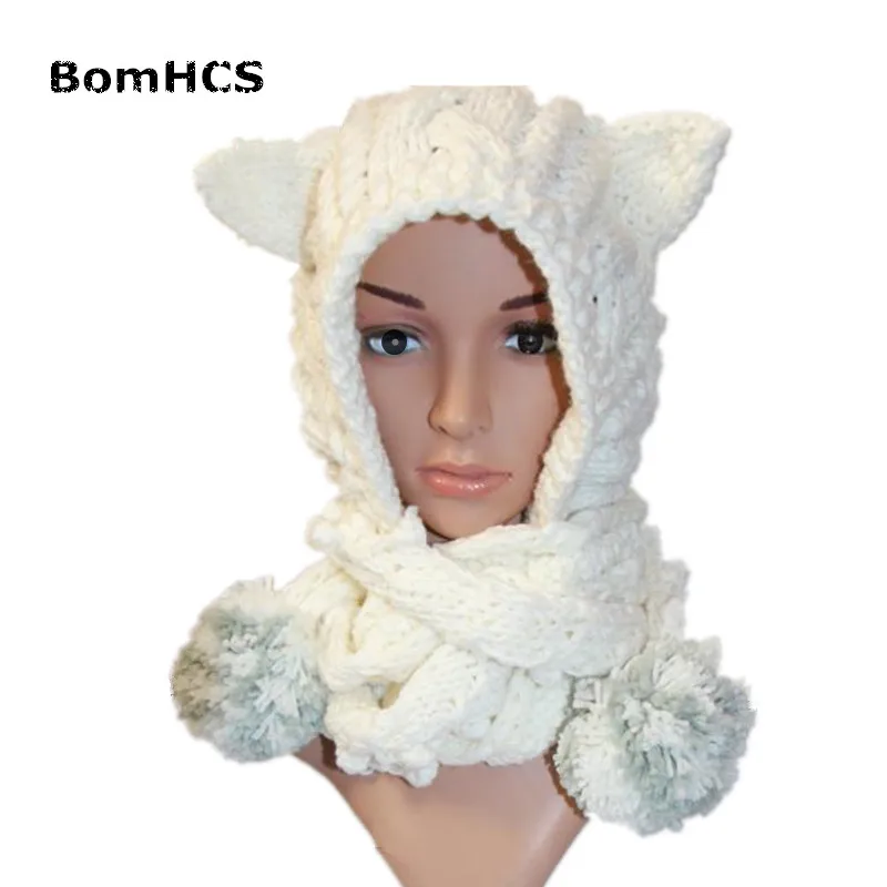 BomHCS милые ушки красивые женские белые шапки с шарфом 100% ручной работы Вязаные Шапка-шарф подарок
BomHCS милые ушки красивые женские белые шапки с шарфом 100% ручной работы Вязаные Шапка-шарф подарок