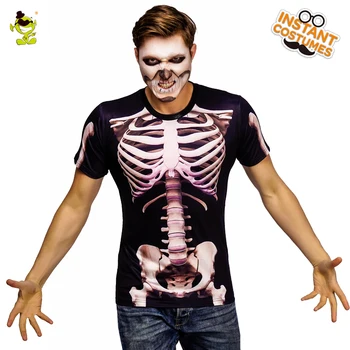 Men's Skeleton T-shirt Costume Halloween Summer Short Sleeve 3 D Printing T-shirt Role Play Scary Skull Top Fitness Adult Male
Men's Skeleton T-shirt Costume Halloween Summer Short Sleeve 3 D Printing T-shirt Role Play Scary Skull Top Fitness Adult Male