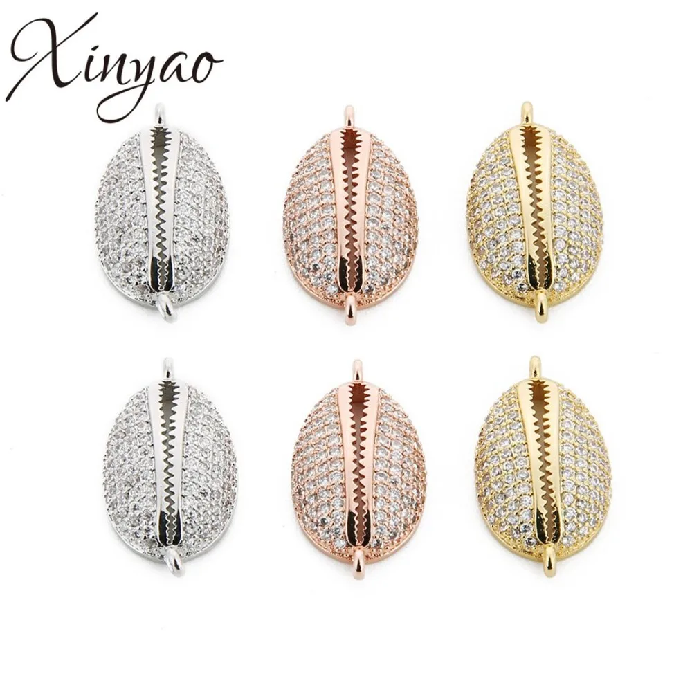 XINYAO 2pcs 12*22mm Micro Pave Shell CZ Crystal Beads Charms for DIY Bracelet Necklace Pendant Making Jewelry Accessories
XINYAO 2pcs 12*22mm Micro Pave Shell CZ Crystal Beads Charms for DIY Bracelet Necklace Pendant Making Jewelry Accessories