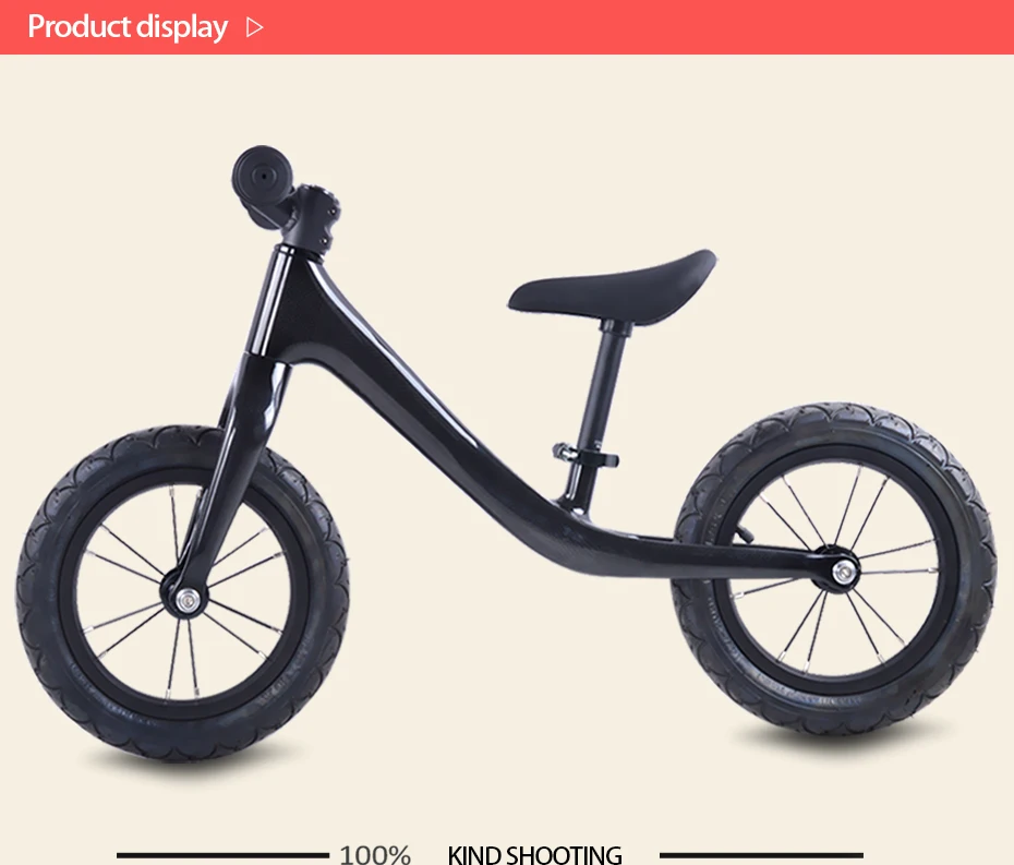 Sale 2019 Carbon Fiber Children complete bike 12inch Kids Balance Bike No Pedal Baby Bicycle Fits children from 18 months to 6 years 27
