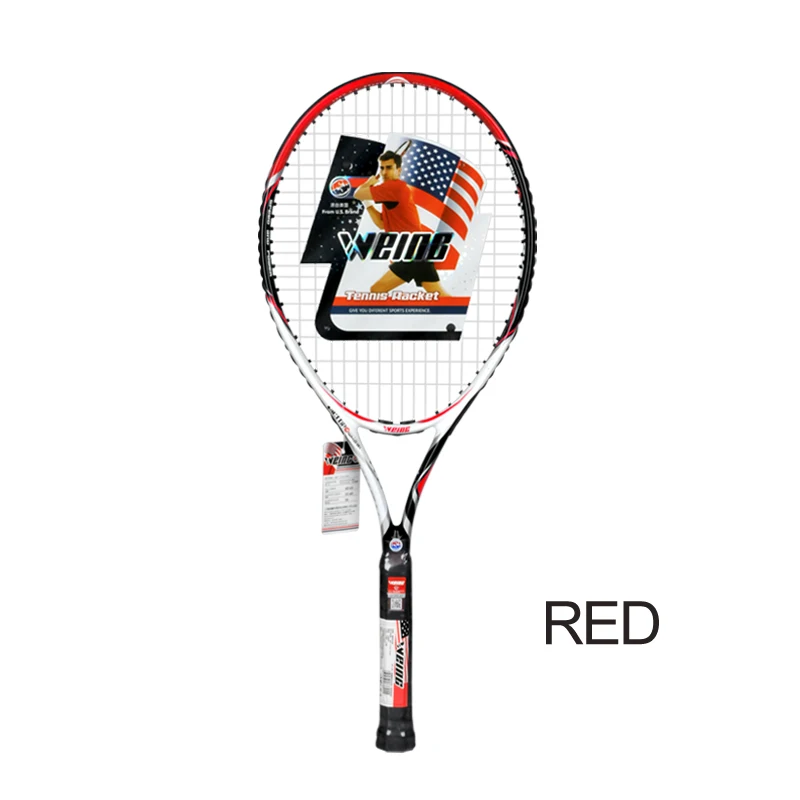 red tennis racket