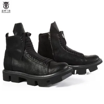 2019 FR.LANCELOT Brand Warm Winter Black Horse Fur/Cow Leather Western Ankle Boots High Top Lace Up Men Shoes Thick Heel
2019 FR.LANCELOT Brand Warm Winter Black Horse Fur/Cow Leather Western Ankle Boots High Top Lace Up Men Shoes Thick Heel