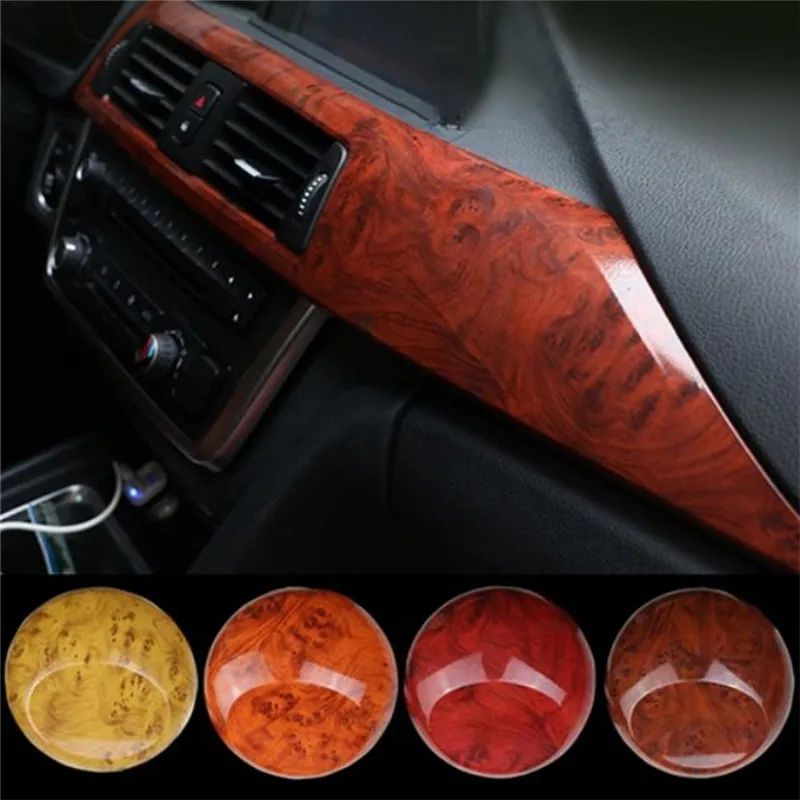 New 1Mx30cm 7 Colors Auto Decal Roll Low shrinkage Good Flatness Car Vinyl Sticker Wood Grain High Glossy Film Wrap DIY#297008 | Автомобили