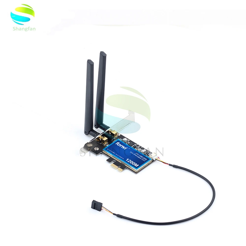Desktop Dual band 1200Mbps Bluetooth 4.0 PCI-E Wireless WiFi Adapter 802.11ac Broadcom Wifi Card WLAN For MAC Hackintosh Windows
Desktop Dual band 1200Mbps Bluetooth 4.0 PCI-E Wireless WiFi Adapter 802.11ac Broadcom Wifi Card WLAN For MAC Hackintosh Windows