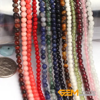 4mm Round Natural Stone Beads DIY Loose Beads Assortmen: Jades, Mookaite, Unakite,sodalite,Shell, Rose Quartzs, Agat,Strand 15" 
4mm Round Natural Stone Beads DIY Loose Beads Assortmen: Jades, Mookaite, Unakite,sodalite,Shell, Rose Quartzs, Agat,Strand 15"